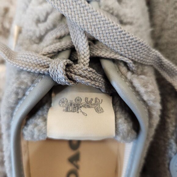 Coach Citysole Fleece Skate Shoe Sneaker C5928 Gray Grey 7.5B - Picture 11 of 15